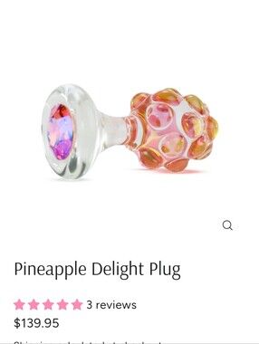 Crystal Delights NEW Pinapple Delight Love Plug Medium